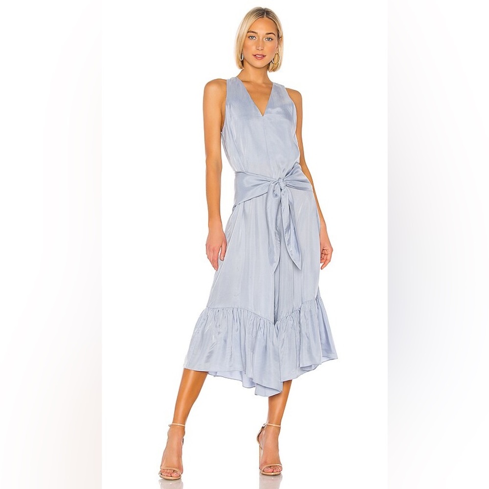 Tibi Blue Ruffled Jumpsuit (00)